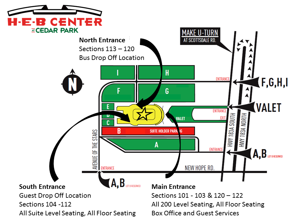 Heb Center Seating Chart