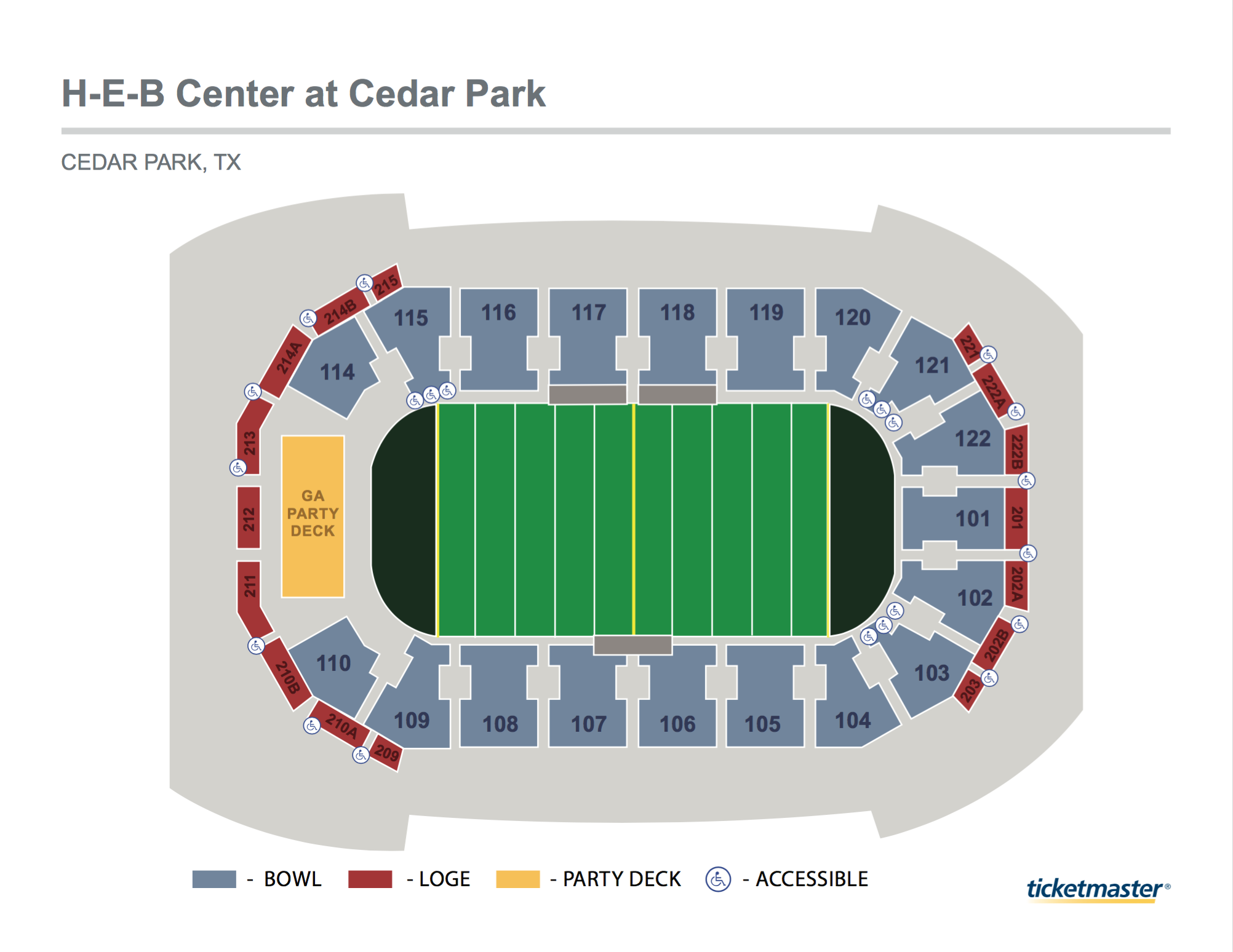 Heb Center Seating Chart